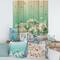 Designart - Auquamarine Landscape - Traditional Print on Natural Pine Wood